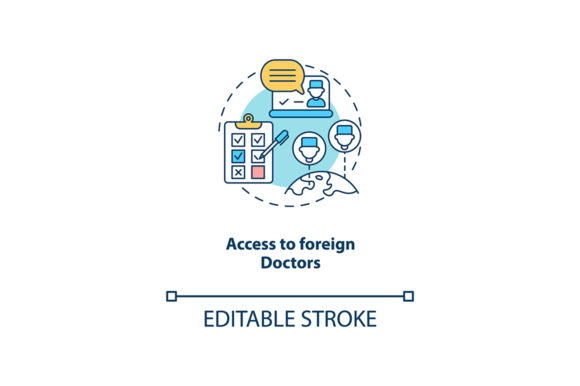 Access to Foreign Doctors Concept Icon