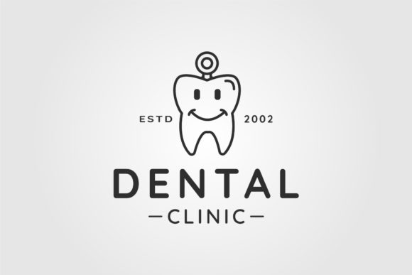 Dental Clinic Tooth Logo Line Art Design Review