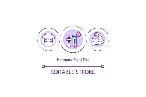 Hormonal Panel Test Concept Icon: A Real Embroidery Review