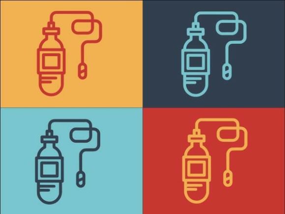 Medical Endoscope Logo Design for Embroidery Use