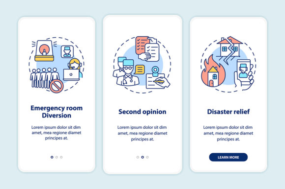 Telemedicine Pros Onboarding App Pages